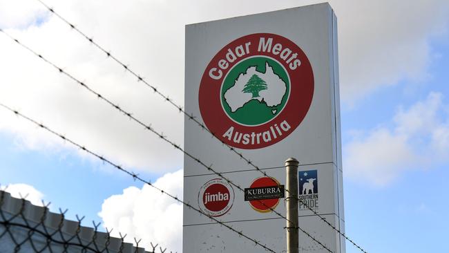 Case cluster: Cedar Meats at Brooklyn, Melbourne. Picture: William West/AFP