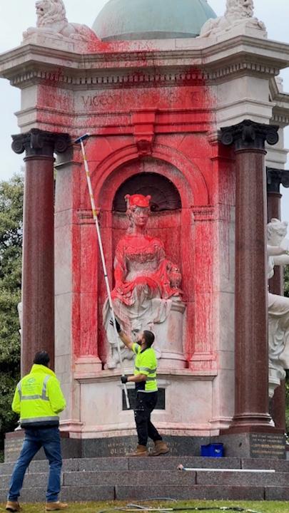 Queen Victoria monument vandalised