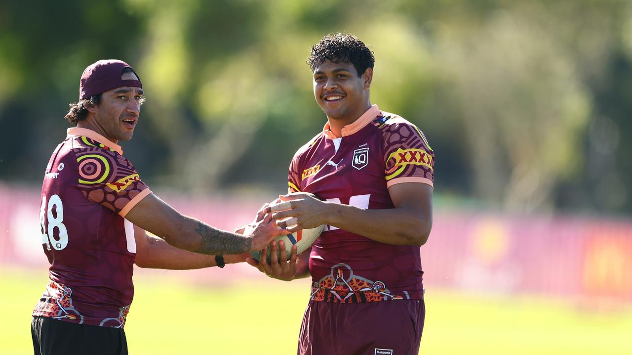 Queensland coach Billy Slater has hit back at claims that Selwyn Cobbo has fallen out with members of the Maroons staff ahead of the Origin decider. Picture: Chris Hyde/Getty Images