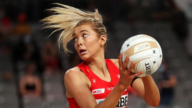 Super Netball has seen Helen Housby’s game improve for England. Picture: Jono Searle/Getty Images