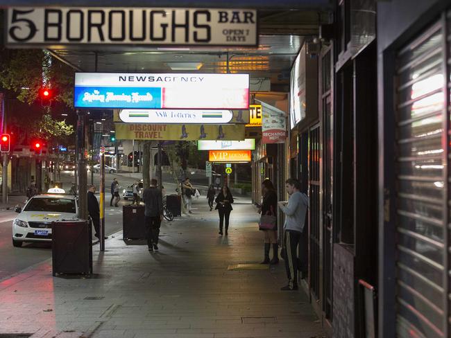 The streets of Sydney became dead quiet after the lockout laws took place. Photo: Chris McKeen