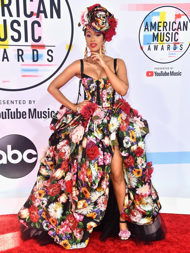 Flower power from Cardi B. Picture: Getty