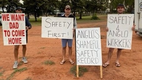 Workers protested near Anglo American's Moranbah North Mine over safety concerns on Friday June 5, 2020. Picture: Supplied