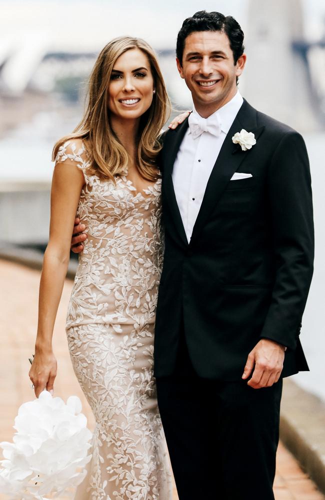 Ryan Stokes and his wife Claire Campbell on their wedding day. Picture: Supplied