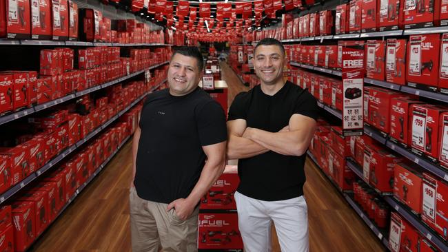 Elvis and Jason Bey at one of their stores at Taren Point in Sydney's south. Picture: Britta Campion