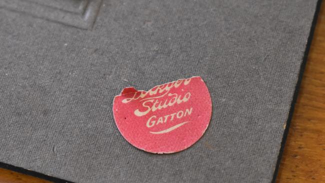 A partially-torn sticker reading "Lockyer Studio – Gatton" suggests the photo was taken, or at least printed, locally.