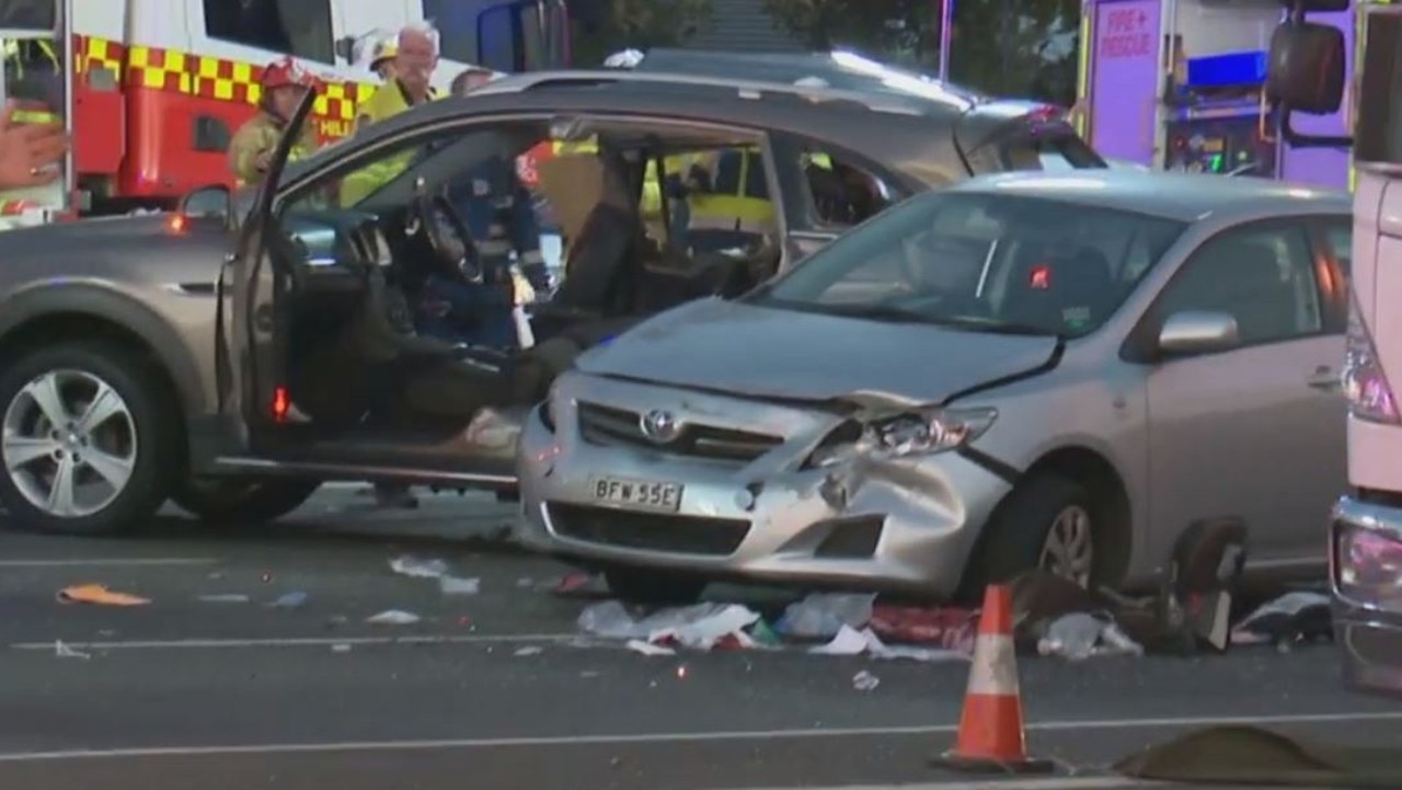 There were seven cars involved in the crash. Picture: Jason Webster