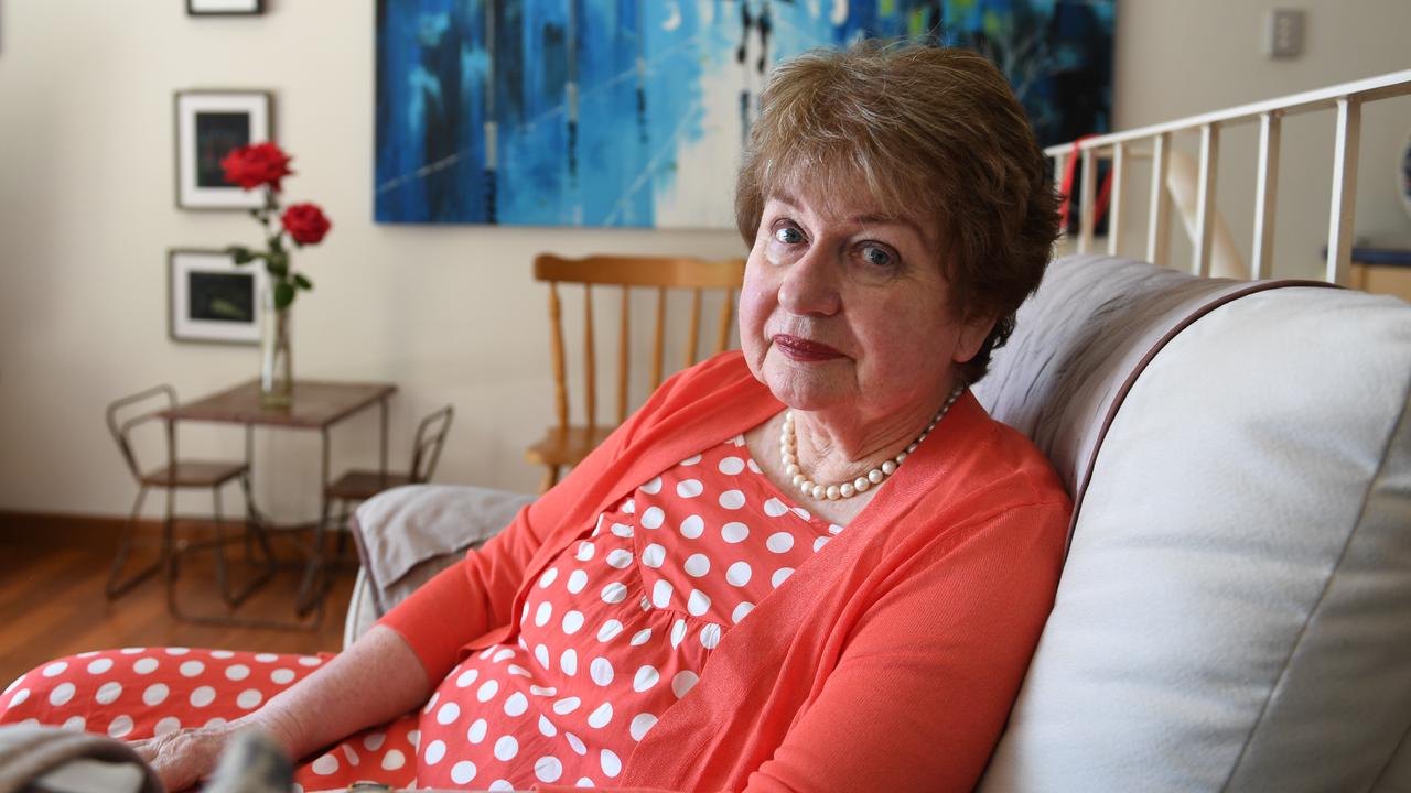 Margaret Carrangis, who has Parkinson's disease, is supporting Rebekha Sharkie’s attempts to end home care fee “rorting”. Picture: Tricia Watkinson