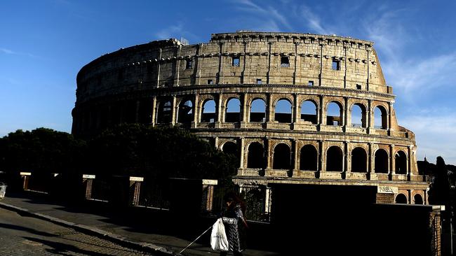 The colosseum in Rome. Italian public debt is at 123 per cent of GDP, compared to Australia’s 36 per cent. Picture: AFP