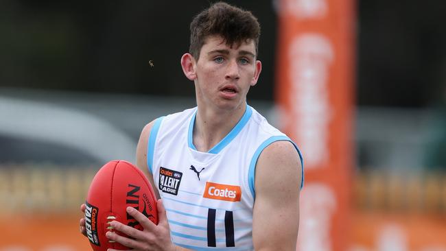 Connor Evans playing for Bendigo Pioneers. (Photo by Rob Lawson/AFL Photos)