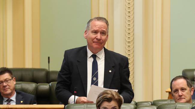 Jim Madden, Ipswich West MP, in Queensland parliament. Photographer: Liam Kidston.