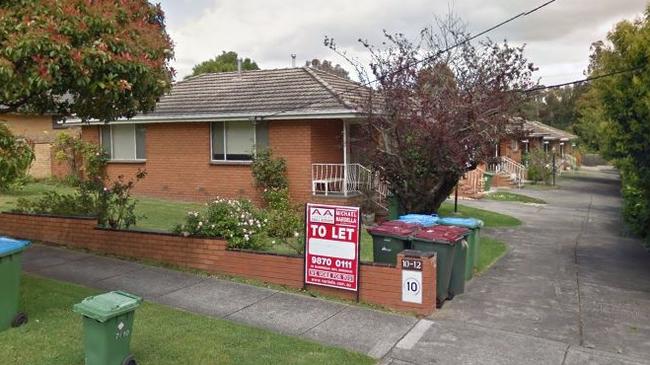 The unit block in New St, Ringwood, where the incidents took place. Picture: Google Maps