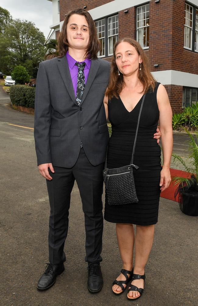 St John's College Woodlawn class of 2022: Mitchell with his Mum Mrs Jensen. Picture: Cath Piltz