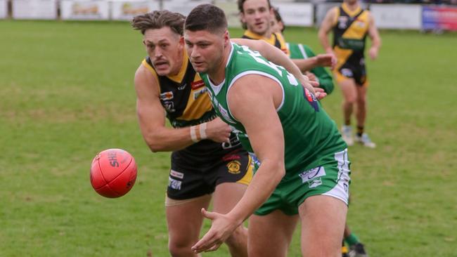 Jonathan Patton in action for Kangaroos Flat. Picture: Aaron Cook