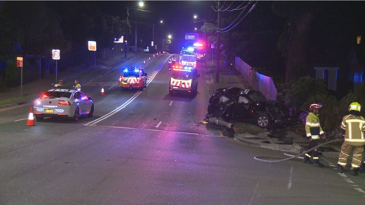 Emergency services on the scene of King Georges Rd. Picture: 9 News