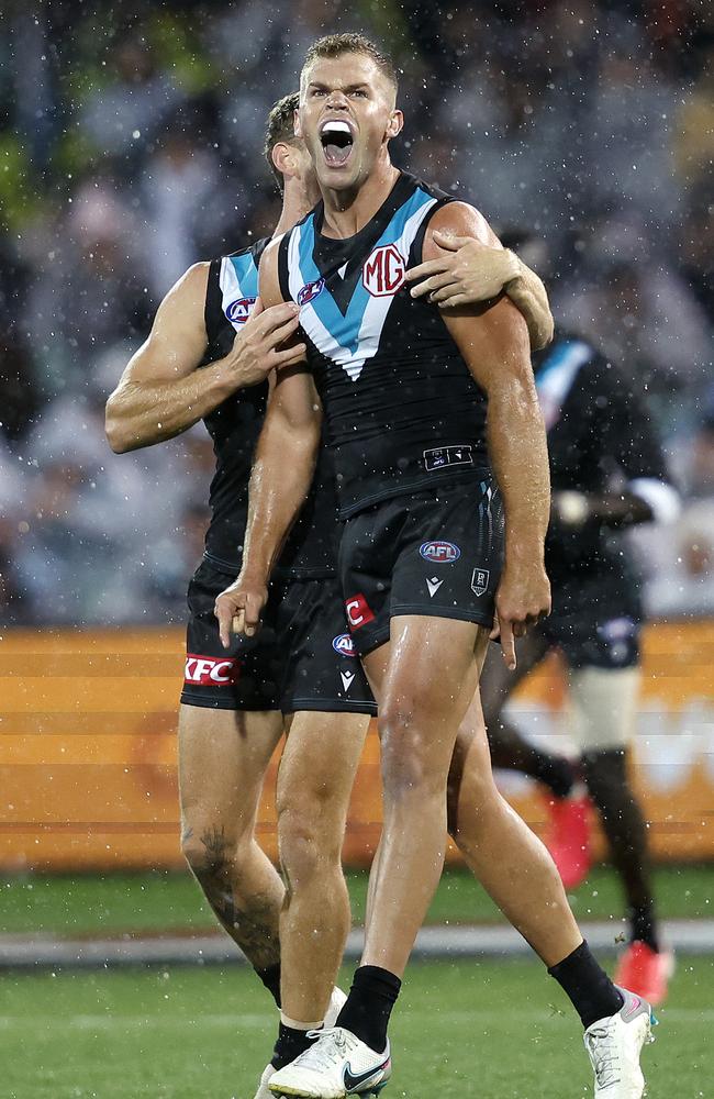 Port Adelaide's Dan Houston may struggle to get his wish to move clubs. Picture: Phil Hillyard.