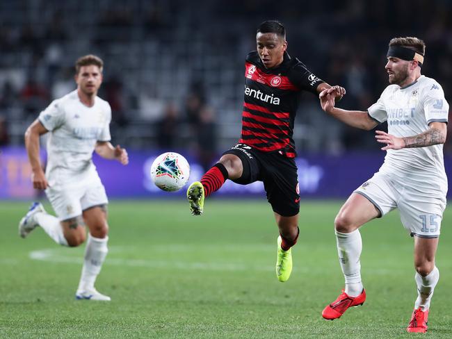 Olyroo Keanu Baccus produced a sublime assist against Leeds United. Pic: Getty