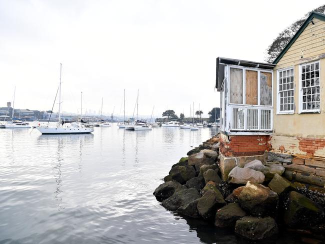 The site of the Balmain West Ferry Wharf. Picture: Joel Carrett.