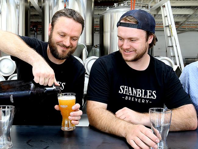 owner/operators of Shambles, Bruce Arnold, left, brothers Cornel and Adrian Ianculovici and Nathan Crump. Picture: SAM ROSEWARNE.