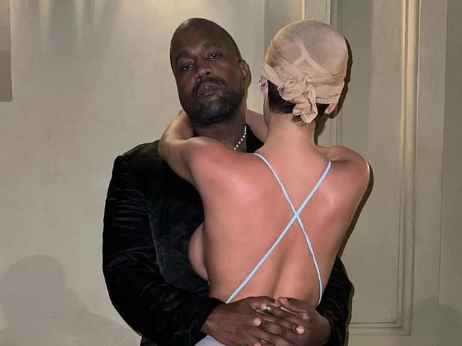 Bianca Censori and Kanye West seen in photos posted to Instagram. Picture: @arkangel/Instagram