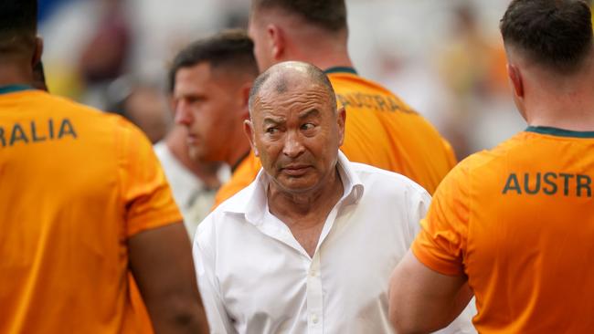 Australia head coach Eddie Jones on the pitch before the 2023 Rugby World Cup Pool C match at the Stade de France, Paris. Picture date: Saturday September 9, 2023. (Photo by Adam Davy/PA Images via Getty Images)