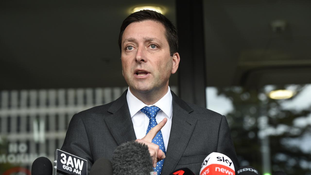 Matthew Guy has vowed to dump the controversial Suburban Rail Loop project. Picture: Andrew Henshaw