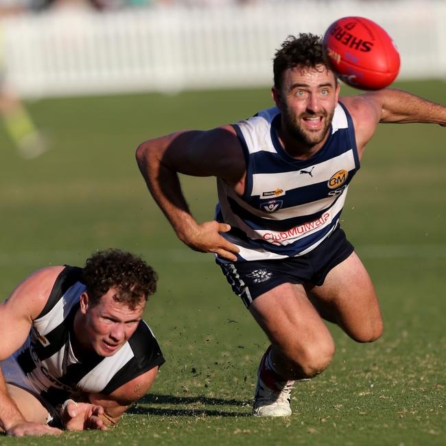 Yarrawonga’s Willie Wheeler playing against Wangaratta in the grand final replay this season. Picture Yuri Kouzmin