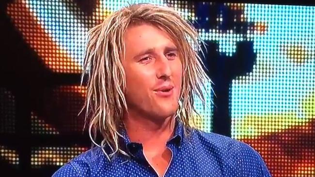 The moment Heppell realises what he’s said