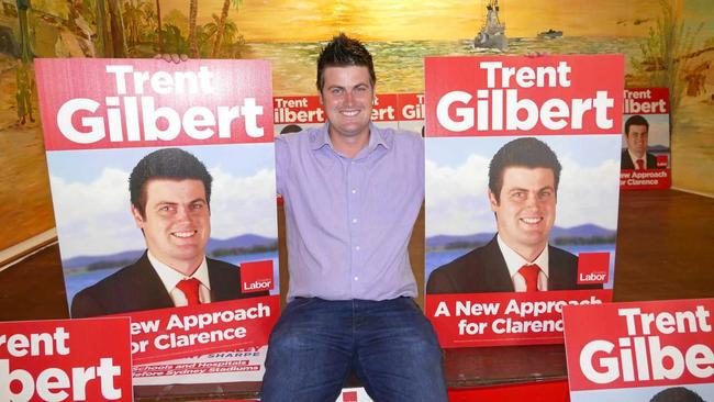 THREE'S COMPANY: ALP candidate for Clarence Trent Gilbert launched his campaign for the 2019 NSW Election in the Yamba Memorial RSL Hall on Sunday. Picture: Tim Howard