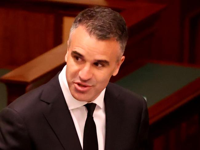 ADELAIDE, AUSTRALIA - NewsWire Photos September 14 2022: South Australian Premier Peter Malinauskas speaks during condolence motions for Queen Elizabeth II in the lower house of the South Australian Parliament. Picture: NCA NewsWire / Kelly Barnes