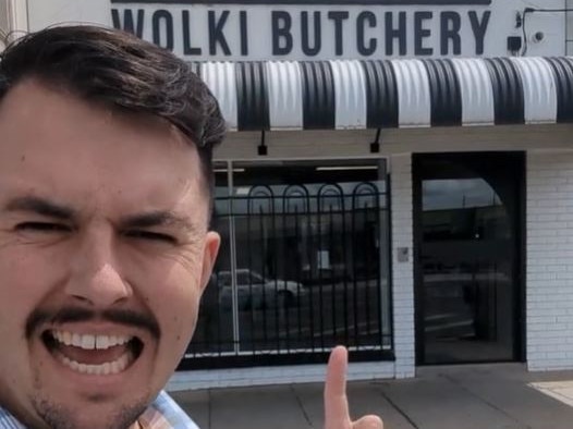 Mr Wolki showcased the butchery, which has no staff to watch over it, in a now-viral video. Picture: Tiktok / @wolkifarm