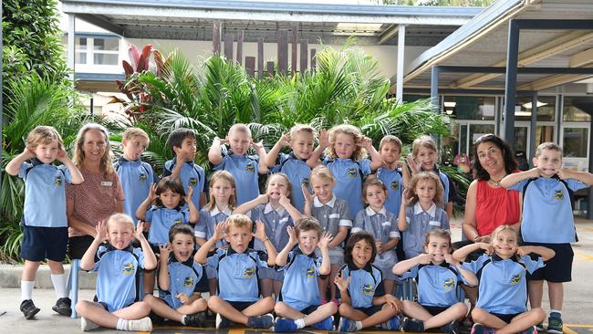 MY FIRST YEAR: Funny faces. Coolum State School PrepS. Picture: Patrick Woods.
