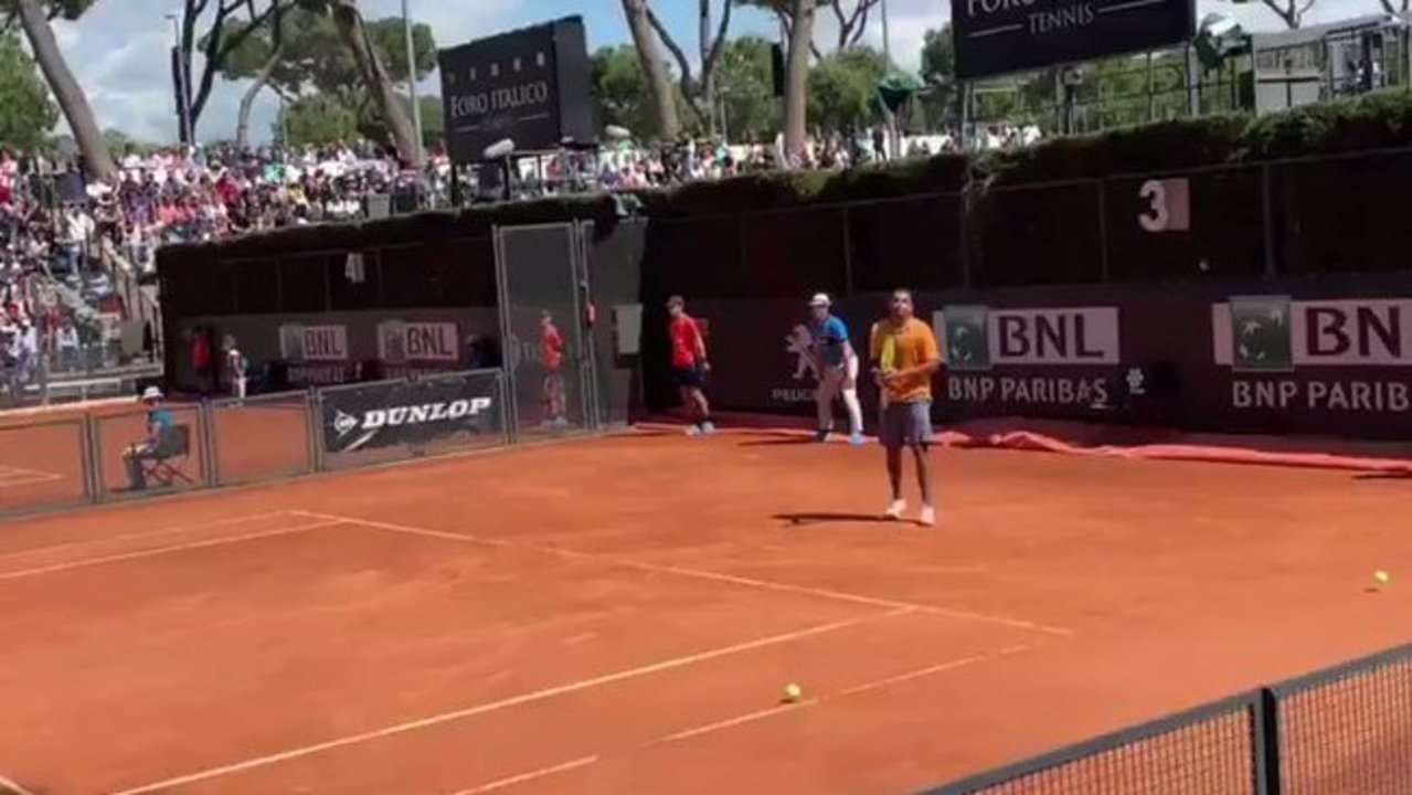 Tennis Player Nick Kyrgios Throws Chair and Storms Off Court at Italian Open