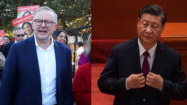 Anthony Albanese and Chinese President Xi Jinping.