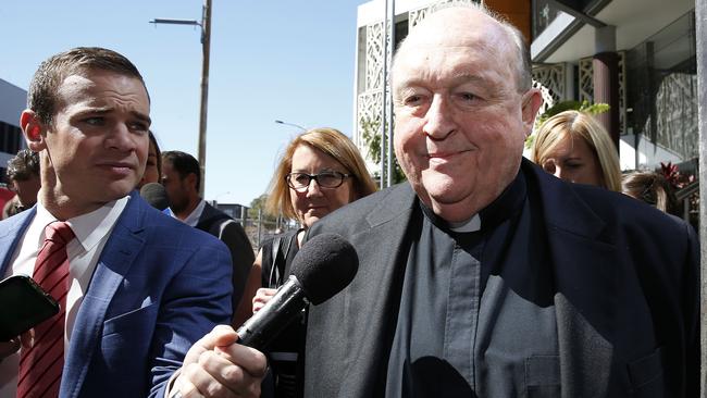 The Archbishop of Adelaide Philip Wilson leaves the Newcastle Local Court. Picture: Darren Pateman / AAP