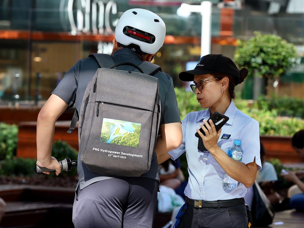 E-scooter riders are a common sight in Brisbane’s CBD. Picture: David Clark