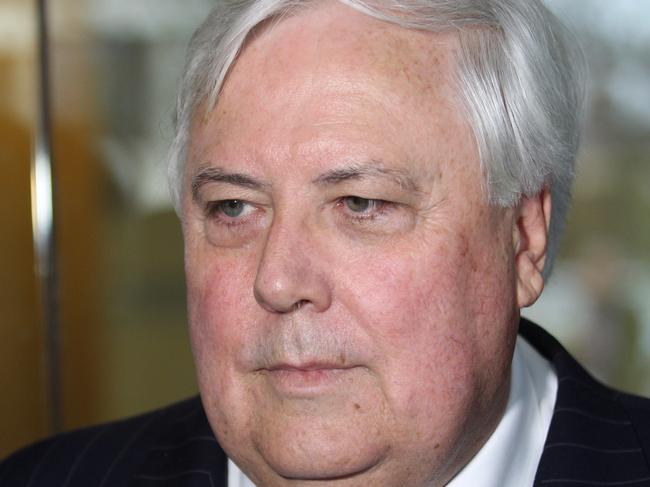 Wednesday morning, Leader of the PUPs Clive Palmer met with his Senators at their parliamentary office in Canberra, Pic by. Gary Ramage