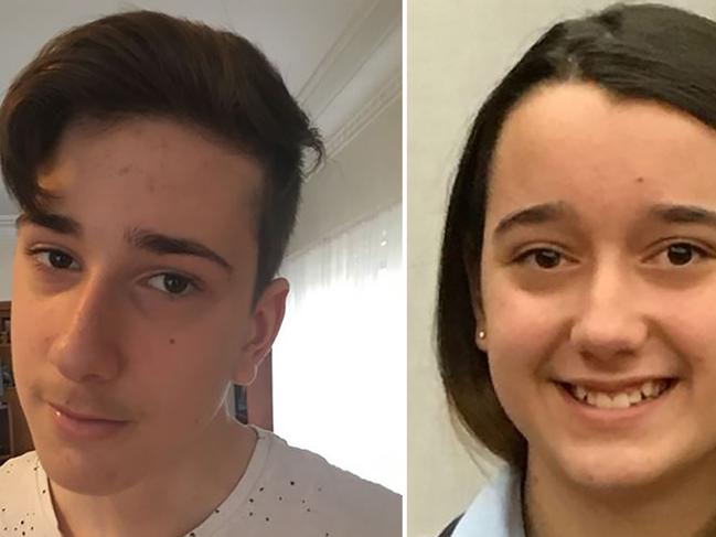 A supplied image obtained Saturday, July 7, 2018 of Jack, 15, and Jennifer Edwards, 13. The grieving mother of murdered schoolchildren Jack and Jennifer Edwards has released images of her teenage son and daughter shot dead by their father on Thursday in West Pennant Hills. (AAP Image/Supplied) NO ARCHIVING, EDITORIAL USE ONLY