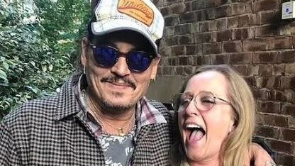 Johnny Depp was spotted hanging out at The Bridge Tavern in Newcastle, UK hours before the trial verdict. Picture: angie jenkinson/Facebook