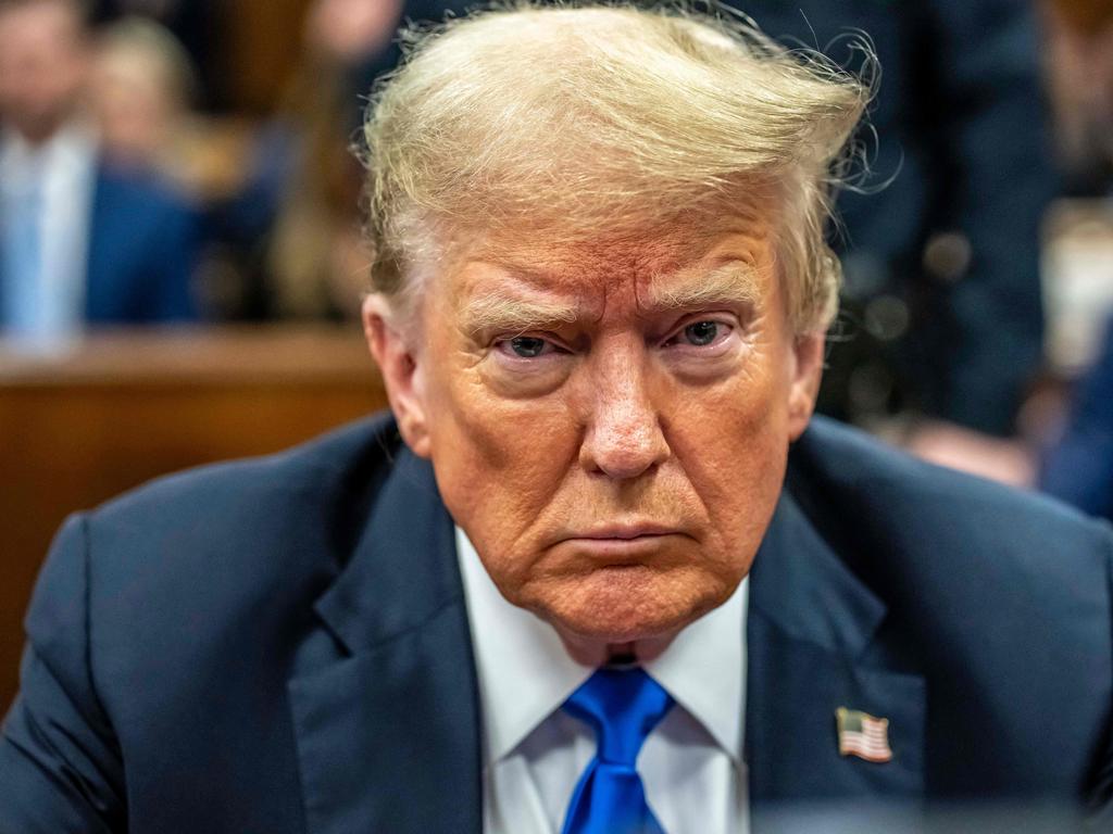 Former US President and Republican presidential candidate Donald Trump at his criminal trial at Manhattan Criminal Court in New York City. Picture: AFP