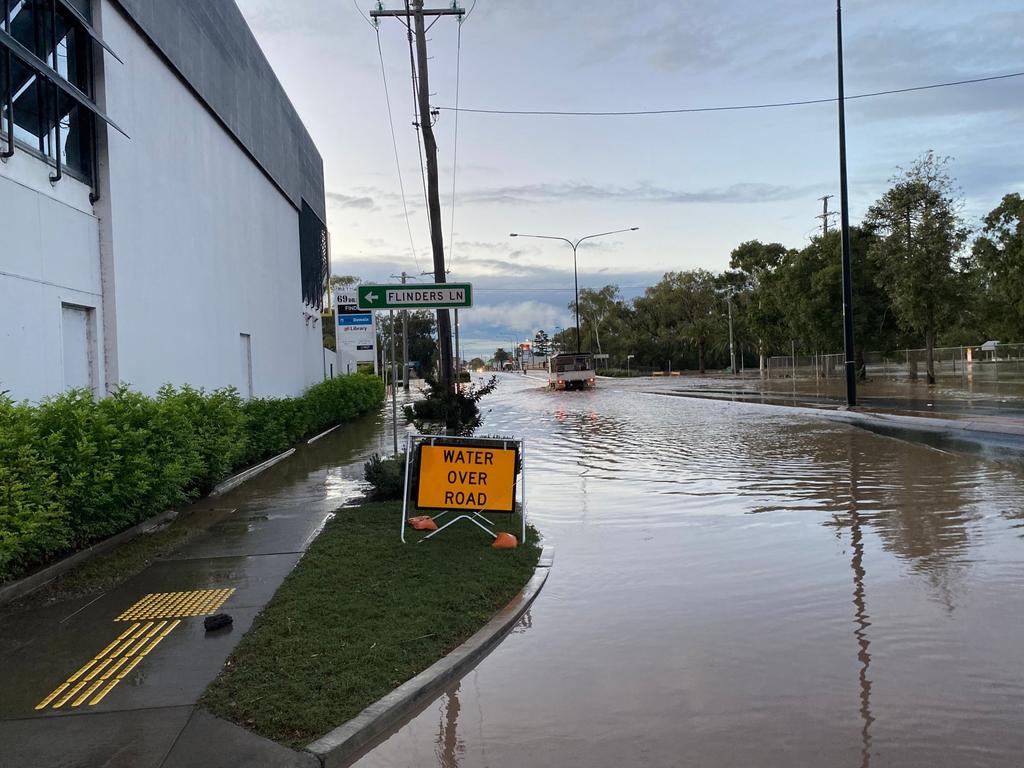 The Western Downs Regional Council advised the Myall Creek at Dalby peaked overnight at around 3.6 metres. Picture: Western Downs Regional Council