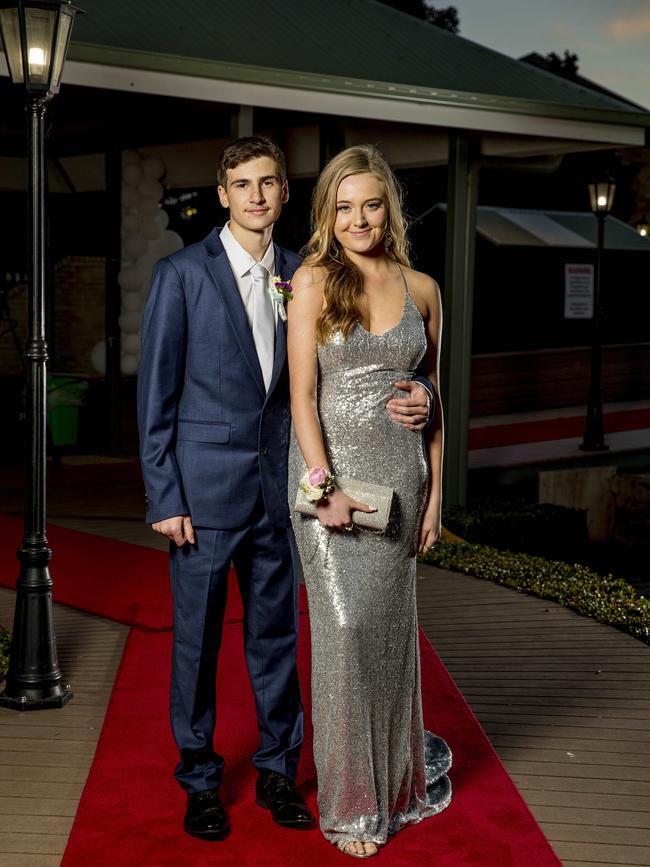 Formal for year 12 students from Emmanuel College. Antonio massouras and Annalise Walker. Picture: Jerad Williams