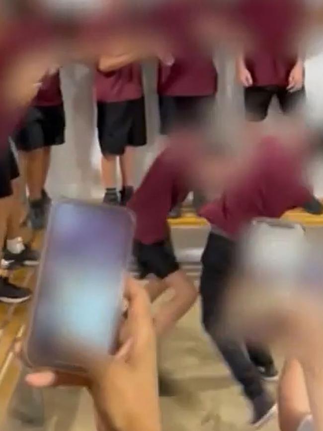 More than a dozen students at an Adelaide high school have been suspended after organising and filming a brawl at lunchtime. Picture: Nine News