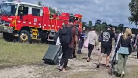 A truck and a train with more than 50 passengers on board collided in country Victoria. Picture: Facebook