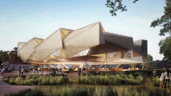 New concept designs for Adelaide’s Aboriginal Art and Cultures Centre (AACC), to be built at Lot Fourteen.