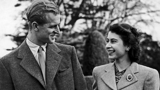 Princess Elizabeth and Philip, the Duke of Edinburgh in 1947. Picture: Daily Mirror/Mirrorpix.