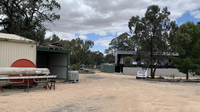 Foxtale houseboat shed area, before the floods. Picture: Supplied