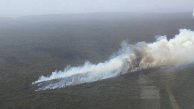 Aerial photo of Ravine fire on Kangaroo Island. Picture: CFS