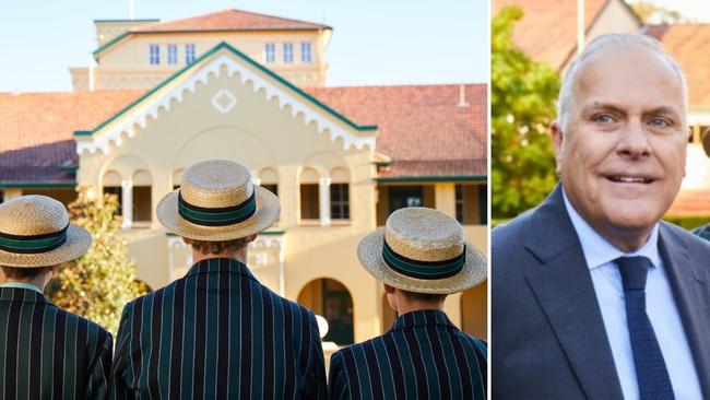 Brisbane Boys' College and outgoing principal Paul Brown.