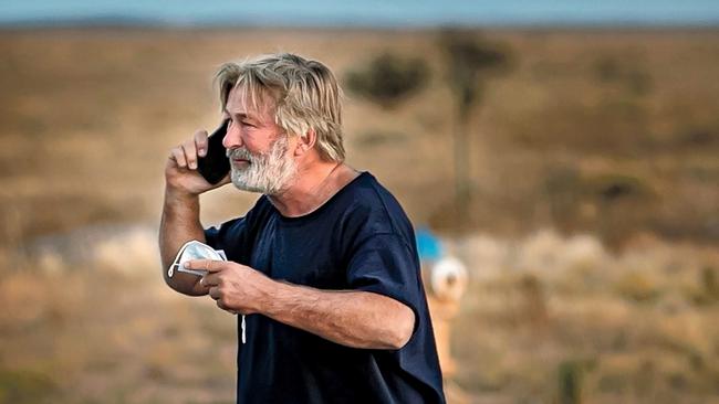 Alec Baldwin was seen ‘distraught’ after the fatal shooting of cinematographer Halyna Hutchins on the set of Rust. Picture: Jim Weber/Santa Fe New Mexican